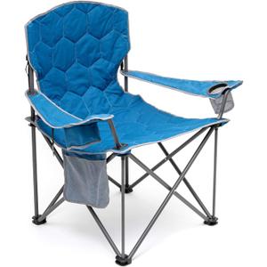 SUNNYFEEL XXL Oversized Camping Chair Heavy Duty 500 LBS for Big Tall People Above 6'4 Padded Portable Folding Sports Lawn Chairs with Armrest Cup Holder & Pocket for Outdoor/Travel/Picnic/Camp, 28D x 42W x 41H in
