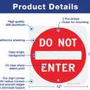 Do Not Enter Sign,12x12 Inch Square .040 Aluminum,Reflective Rust Free Metal Sign,Fade/Weather Resistant,Easy to Mount,Indoor/Outdoor Use (3 Pack)