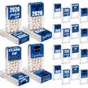 AceOrbit 2026 Graduation Candy Jar Bulk for 24 Guest 3.54 Inch Empty After Dinner Candy Tube Buffet Container Acrylic Box with Sticker for Class of 2026 End of Year Gifts Multi-item Party Favor(Blue)