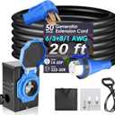 Seeutek 50 Amp Generator Cord, 4 Prong 20 FT Generator Extension Cord with Pre-drilled Power Inlet Box & Interlock Kit, NEMA 14-50P/SS2-50P Functional Cable, High Conductivity, ETL Listed