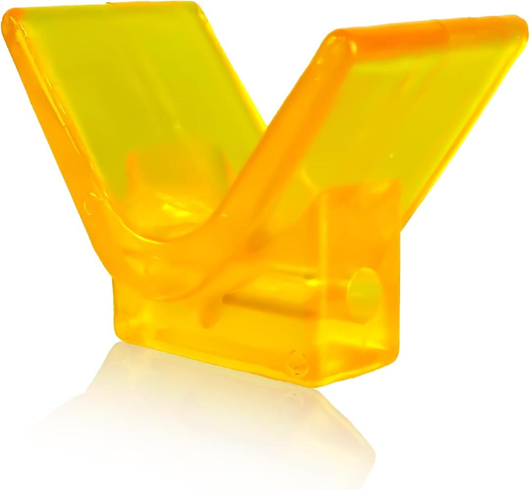 3" Boat Trailer Y Bow Stop, V Bow Stop fits 3" Bracket with 1/2" Shaft (Yellow)
