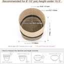 Dahey Jute Rope Plant Basket Modern Woven Storage Basket for 10.5" Indoor Planter, Decorative Flower Pots Cover Laundry Bin with Handle Rustic Home Decor, Black