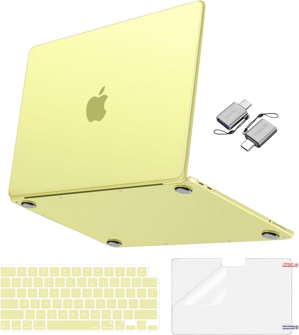 MOSISO Matte Finish Case Compatible with MacBook Neo 13 inch 2026 Release Model A3404, 4 in 1 Kit Ultra-Thin Exact-Fit Scratches & Fingerprints Resistant Protective Hard Shell Case Cover, Citrus Clear