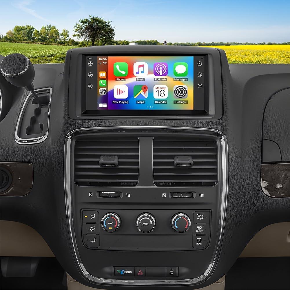 Car Stereo Radio for Dodge Grand Caravan 2008-2020 Challenger Avenger 2008-2014 Charger 2008-2010,for Chrysler 200 2011-2014 Chrysler Town & Country 2008-2010,7" Touch Screen Stereo Wireless Carplay