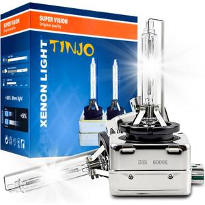 D3S HID Bulbs Fits for Audi A4 S4 A3 A5 S5 A6 A7 A8 Q5 Q7 Allroad Quattro HID Headlights Bulbs 6000K Cool Bright White D3SC1 Xenon HID Replace OE Yellow Dim 4300K 35W Projector Bi-Xenon Light, 2 Pack