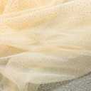 3 Pcs First Communion Decorations Gauze 10 ft Table Runner Glitter Metallic Foil Sheer Tulle Chiffon Cheesecloth Sequin Table Runner for Wedding Party Anniversary Birthday (Champagne Gold)