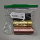 Vtrem 3 Colors Retractable Makeup Brush Travel Blush Brushes Kabuki Foundation Brush Portable Face Powder Brush Mini Makeup Brush Set with Cover, Red/Black/Brown