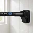 JILRON Black Shower Curtain Rod 32-96in(2.66-8ft),No Drill Curtain Rods,for Window,Shower Tension Bar-1.26" dia,One-Click Stretch Design, Upgraded Anti-Slip Pads