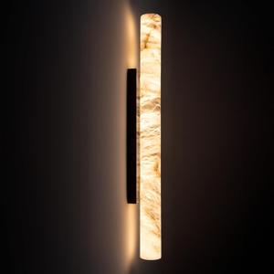36" L Alabaster Modern Wall Sconces,Large Black Wall Lights Fixtures for Living Room Bedroom Bathroom Hallway Stairs