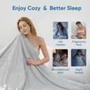 Snuggle Sac Natural Viscose Cooling Comforter Twin/Queen/King Size, Breathable Silky Cooling Bedding with Q-Max>0.45 for Bedroom, Hot Sleepers & Night Sweats (Light Gray, King/Cali King (106"x90"))