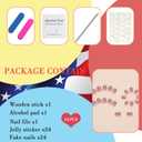 French Tip Press on Nails Short Square Fake Nails with Designs Short Glue on Nails White French False Nails Gel Artificial Acrylic Nails Kit Ombre Full Cover Stick on Nails for Women 24Pcs