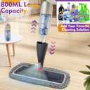 Spray Mop for Floor Cleaning with Washable Pads, Microfiber Wet Mops with 800 ml Refillable Bottle,Reusable Dust Mops with Sprayer for Hardwood Laminate Vinyl Tile Cleaning