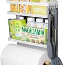 Magnetic Spice Rack for Refrigerator Magnetic Paper Towel Holder for Fridge Magnetic Shelf Magnetic Shelves Fridge Magnet Organizer Spice Rack Kitchen Organization Kitchen Storage(White)