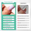 2 x Gellen 6ml Ceramic Cuticle Oil Pusher Pen, Cuticle Remover & Cuticle Oil Pen, Nail Care Pen for Hangnails & Damaged Nails, Gentle Cuticle Pusher Tool for Beginners, Nourishing & Healthy Ingredients