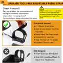 Under Desk Bike Pedal Exerciser, Portable Mini Exercise Bike with LCD Display for Home/Office, Desk Cycle for Leg/Arm with Handle, Leg Exerciser While Sitting for Seniors 26042034
