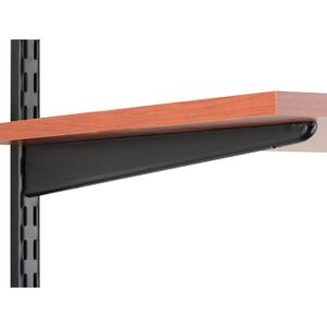 John Sterling Dual Trak Adjustable Wood Shelf Bracket, 14-Inch, Black, 0122-14BK