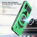 Ailiber Phone Case for AT&T Motivate 4 with Screen Protector, Cricket Icon 5 Case with Kickstand, for Magnetic Car Mount, Heavy Duty, Shockproof Protective Phone Cover for ATT Motivate 4-Green