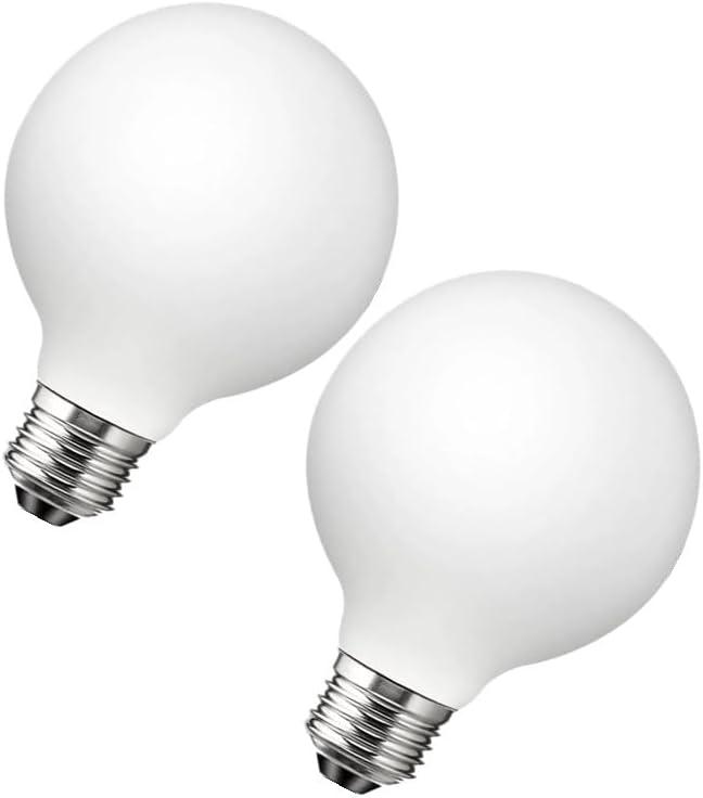 (2PACK) G25 Globe Light Bulbs  40W Incandescent Light Bulb, G25 Double Life Globe Bulb,2700K Soft White, E26 Base, Dimmable  Crystal Clear Vanity Bulbs for Bathroom