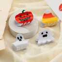 Halloween HairClaw Clips Halloween Pumpkin Ghost Candy Corn Charm Hair Clips for Women Festive Ponytail Clip Medium Hair Clip for Thin Thick Hair Halloween Decoration Hair Accessory Gifts