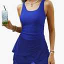 CiCiBird Women One Piece Tummy Control Swimsuit Modest Swim Dress Bathing Suit Skirt Swimwear, L