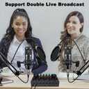 Sktome Podcast Equipment Bundle for 2, V8s Voice Changer with BM-800 Podcast Microphone Bundle - Studio Condenser Microphone Perfect for Podcasting, Recording, Singing, Streaming and Gaming