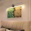 MantoLite 32'' Picture Lights for Wall?Vanity Lights for Bathroom,Plug-in or Hardwired 18W 3000K LED Dimmable Modern Bathroom Lighting Fixtures Over Mirror and Wall Lights for Bedroom（Black）