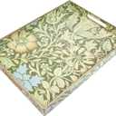 Spsyrine Serving Tray with Handles, Plastic Decorative Tray for Coffee Table, Living Room, Home Decor, 3040C