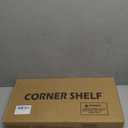 BMOSU Kitchen Corner Shelf Countertop Organizer with Hooks Adjustable Spice Rack Corner Display Rack Shelf Cabinet Counter Shelves(White) (White+Silver Legs)