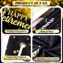 Retirement Backdrops for Photoshoot Black Gold Happy Retirement Party Decorations 78 x 70 Inch Retire Banner Photography Background for Women Men Retired Party Supplies