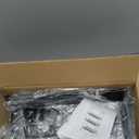 MOOACE Slim Storage Cart, 4 Tier Rolling Kitchen Shelving Unit on Wheels Mobile Narrow Cart with Wooden Tabletop for Bathroom, Laundry Narrow Places, 16.6''x 7.3''x 31.1''inch (Black)