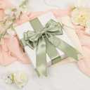 VATIN Sage Green Satin Wired Ribbon 1-1/2" Green Satin Wired Ribbon for Gift Wrapping Decoration Crafts Home Decor -Continous 10 Yards