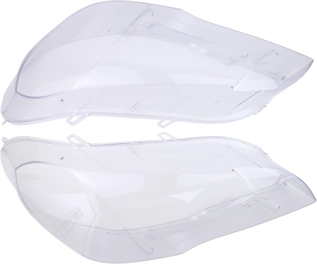 Pair Front Left Right Headlight Cover Extra Clear for BMW X5 E70 2008-2013 xDrive M Sport 3.0si 4.8i Driver and Passenger Side Lights Lamps Lampshade