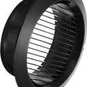 PATIKIL 8 Inch Round Air Vent Cover, Soffit Vents ABS Ceiling Vent Covers Air Vent Louver for Bathroom Kitchen Living Room Ventilation System, Black