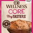 Wellness CORE Tiny Tasters Pate Adult Wet Cat Food, Natural, Protein Rich, Grain Free, Duck Recipe, 1.75 oz, Pack of 12 Pouches (EXP 12/30/26)
