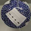 Selamica Porcelain 40oz Large Bowls 9 inch Big Pasta Salad Bowls, Microwave and Oven Safe, Vintage Blue, Set of 6