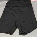 Poshdivah Womens High Waisted Biker Shorts Workout Running Spandex Yoga Shorts XL
