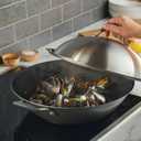Circulon A1 Series w/ScratchDefense Nonstick Induction Wok with Lid, 14-Inch, Wok Pan with Lid, Graphite