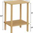 TUTOTAK End Table, Set of 2, Side Table, Nightstand, 2-Tier Storage Shelf, Sofa Table for Small Space, Living Room, Bed Room, Natural TB01BN035