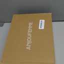 ANJOUFEMME Womens Comfy Outdoor Hiking Boots-Low heels Combat Ankle Boots for Women Non Slip Lace up Winter Shoes for Backpacking Trekking Walking (6, Beige)