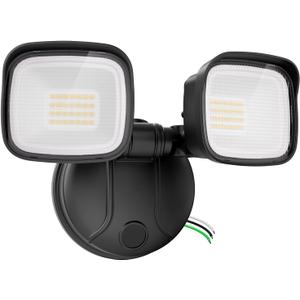 35W Outdoor Flood Lights, 3500LM LED Security Light Switch Controlled, IP65 Waterproof Exterior Flood Light with 2 Adjustable Heads, 6500K Wall Mount Outside Floodlight for Yard, Patio, Porch