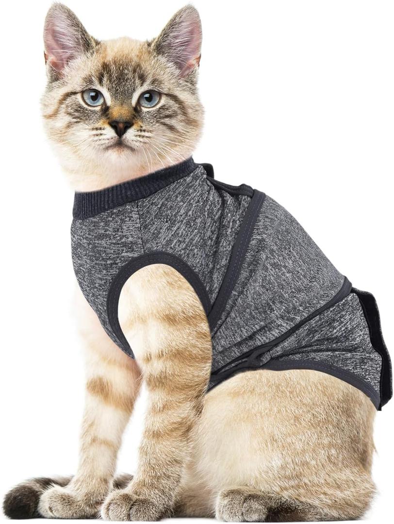 Cat Anxiety Jacket, Anxiety Vest for Cats, Jackets for Cats Only, Self-Adhesive Adjustable Pet Cat Calming Wrap Shirt, Calming Wrap for Pets to Relieve Stress