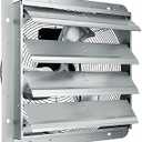 Shutter Exhaust Fan, 20'' with Various Speeds, AC-motor, Wall Mount Attic Fan, Ventilation and Cooling for Greenhouses, Garages, Sheds, FCC