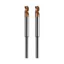 2Pcs 1/4in Reduced Shank for Router,5/16in 37Helix Solid Carbide End Mill for Aluminum,3 Flute, AlTiN+TiSiN Coated Bits Tool for Aluminum and Other Non-Ferrous Materials