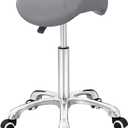 Antlu Saddle Stool Rolling Chair for Office Massage Salon Kitchen Spa Drafting,Adjustable Hydraulic with Wheels (Grey)