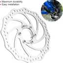 OUKENS Disc Brake Rotor, 2pcs 160mm Stainless Steel Mountain Bike Disc Brake Rotor Flange Adapter with 6 Bolts, for Road Bike, Mountain Bike