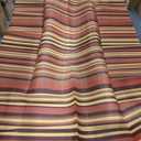 Outdoor Plastic Straw Rug Waterproof Patio 8x10 Red Orange Stripe Mat for Porch Camping RV Balcony Deck Courtyard Reversible Lightweight Durable Portable Carpet