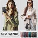 for iPhone 16 Pro Max Case Wallet with RFID Blocking 2-Zipper Pockets & 8-Credit Card Holder Slots & Wrist Strap | Vintage Soft PU Leather Magnetic Snap Flip Protective Phone Cover, Black