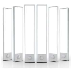 6 Pack Under Cabinet Lights Wireless, 50 LED Motion Sensor Light Indoor Rechargeable Magnetic Closet Lights Battery Operated, Under Counter Lights for Kitchen, Wardrobe, Hallway, Stairs