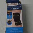 Copper Fit unisex adult Rapid Relief Knee Wrap with Hold/Cold Therapy Abdominal Support, Black, Adjustable
