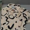 CHICME Women's Long Sleeve Midi Dress Casual Wrap Tied Detail Shirt Dresses Floral Print Fall Long Dress (X-Large, B-apricot)